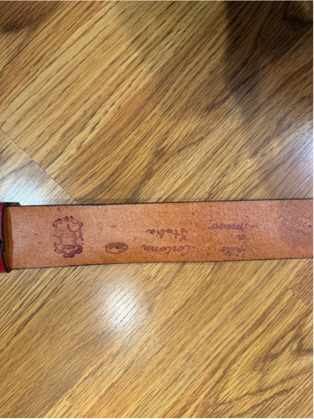 Italian Artisan Red Leather Statement Belt – Handmade Luxury Fits Small to XL - Picture 3 of 10
